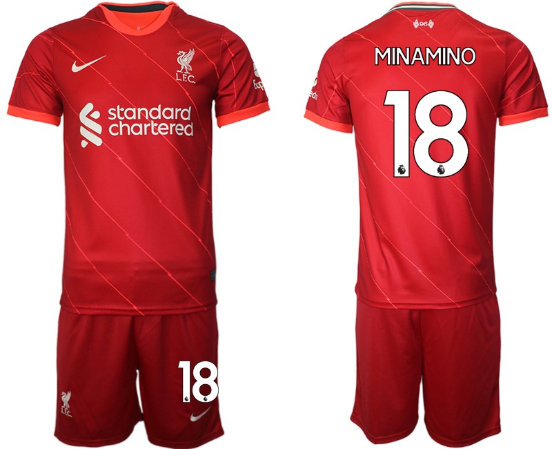 Men 2021-2022 Club Liverpool home red #18 Soccer Jersey